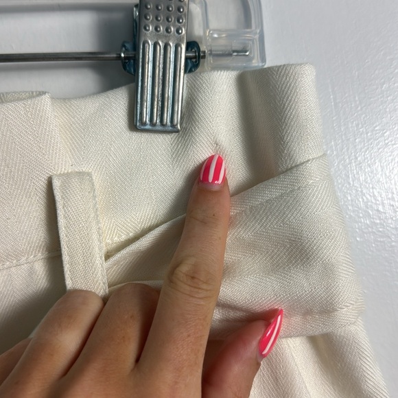 Veronica Beard Clerence Paper Bag Pants Cream Ivory Size 4 - Picture 4 of 14